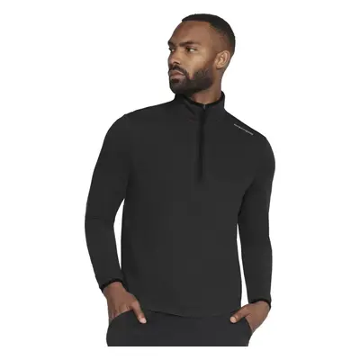 Černá pánská mikina Skechers Skech-Knits Burst 1/4 Zip LT130-BLK