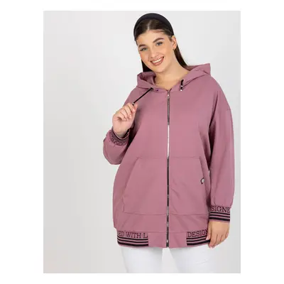 Tmavě růžová mikina na zip RV-BL-8190.09P-dark pink