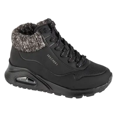 Černé kotníkové zimní tenisky Skechers Uno Gen1 - Darling Daze 310566L-BLK