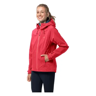 Červená dámská sportovní bunda Jack Wolfskin Highest Peak 3l Jkt W 1115121-2058