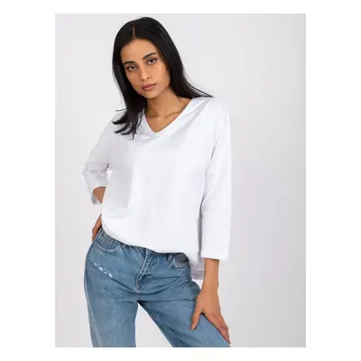 Bílá oversize halenka Sylvie s krajkovými zády -RV-BZ-7558.30-white