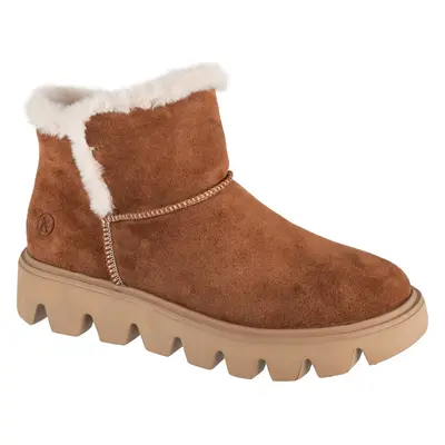 Hnědé dámské kožené kotníkové boty Rieker Booties W2071-20