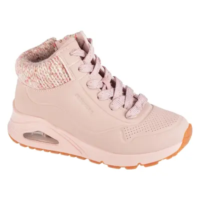 Pudrové kotníkové zimní tenisky Skechers Uno Gen1 - Darling Daze 310566L-BLSH