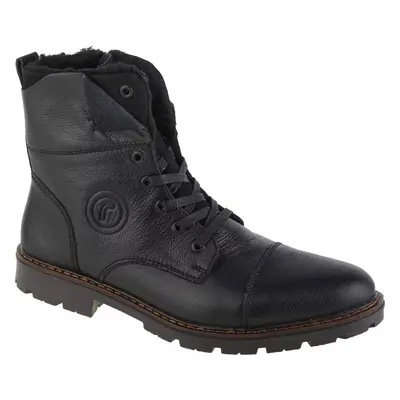 ČERNÉ PÁNSKÉ KOŽENÉ KOTNÍKOVÉ BOTY RIEKER BOOTS 32133-00