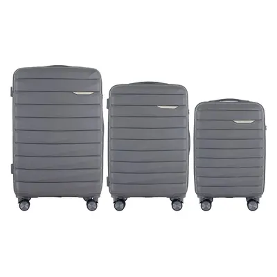 Šedá 3dílná Wings MUR01 3, Set of 3 Wings POLIPROPYLEN suitcases L,M,S Grey