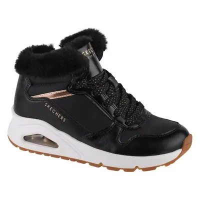 Černé dívčí boty Skechers Uno - Cozy On Air 310518L-BKRG