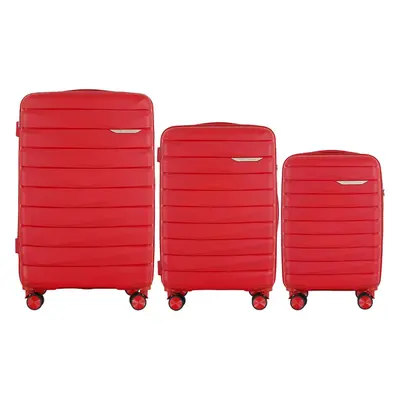 Červená 3dílná Wings MUR01 3, Set of 3 Wings POLIPROPYLEN suitcases L,M,S Wine Red