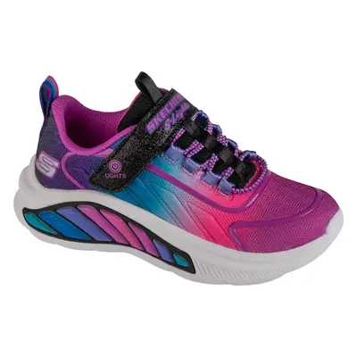 Barevné dívčí svítící tenisky Skechers Rainbow Cruisers 303721L-BKMT