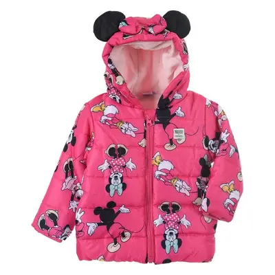 TEPLÁ ZIMNÍ BUNDA DISNEY MINNIE MOUSE - TMAVĚ RŮŽOVÁ