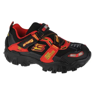 Černo-červené chlapecké svítící tenisky Skechers Damager III-Fire Stopper 400019L-BKRD