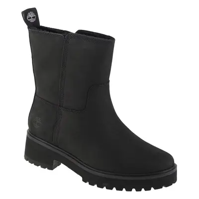 Černé dámské kožené nízké kozačky Timberland Carnaby Cool Wrmpullon WR TB1A5NS3015