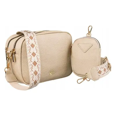 Rovicky béžová crossbody kabelka s malou peněženkou R-KP-08-F19