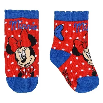 Minnie Mouse Disney - červeno-modré ponožky s puntíky