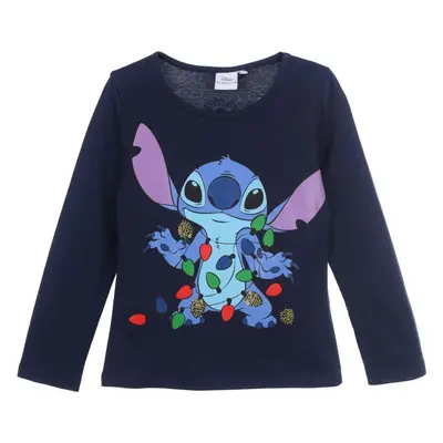 TMAVĚ MODRÉ DÍVČÍ HŘEJIVÉ TRIČKO CHRISTMAS STITCH