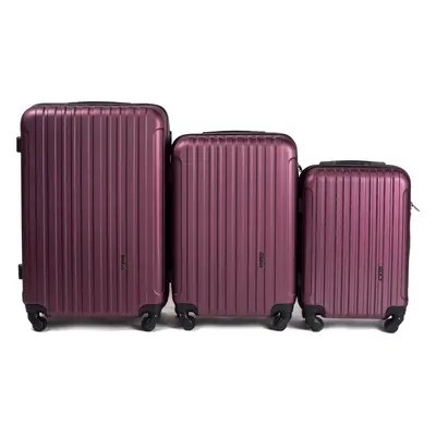 Vínová sada tří cestovních kufrů FLAMINGO 2011, Luggage 3 sets (L,M,S) Wings, Burgundy