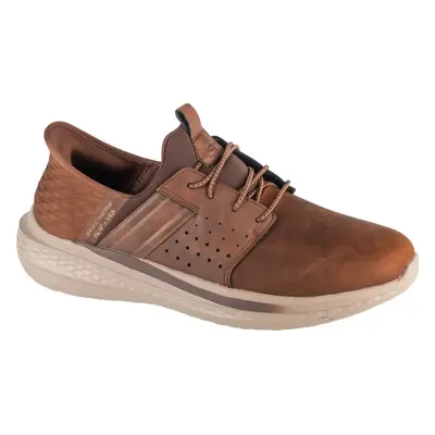 HNĚDÉ PÁNSKÉ KOŽENÉ TENISKY SKECHERS SLIP-INS: SLADE - ZACHARY 210828-CDB