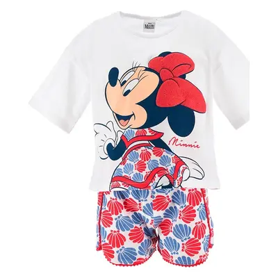 BÍLO-ČERVENÁ DÍVČÍ SOUPRAVA - MINNIE MOUSE