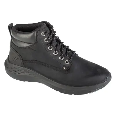 Černé pánské kožené kotníkové boty Skechers Parson - Ederic 205175-BLK