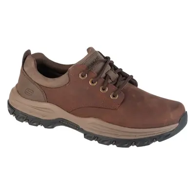 Tmavě hnědé pánské kožené tenisky Skechers Knowlson - Leland 204920-DKBR