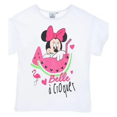 BÍLÉ DÍVČÍ TRIČKO MINNIE MOUSE