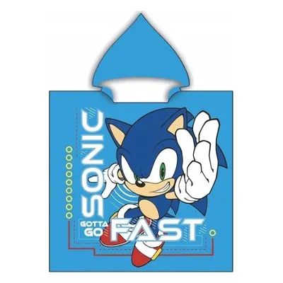 Modré chlapecké pončo Sonic