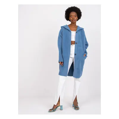 MODRÝ DÁMSKÝ TEDDY COAT CAROLYN -MBM-PL-1518.95P-BLUE