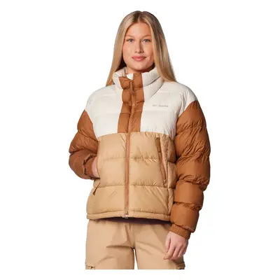 Béžovo-hnědá dámská zimní prošívaná bunda Columbia Pike Lake II Cropped Jacket 2051361262