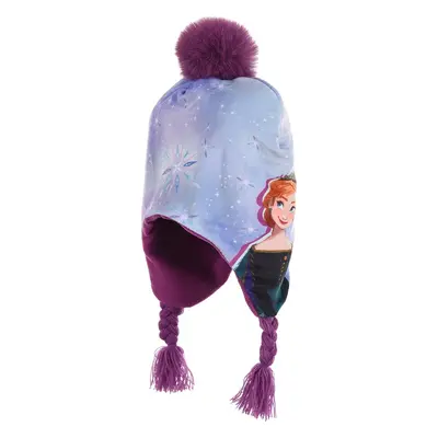 Disney Frozen fialová čepice s bambulí