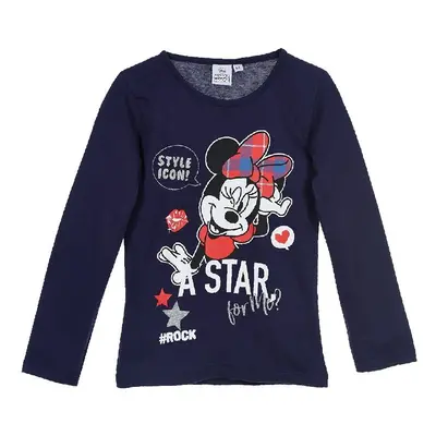 DISNEY MINNIE MOUSE MODRÉ TRIČKO S DLOUHÝM RUKÁVEM