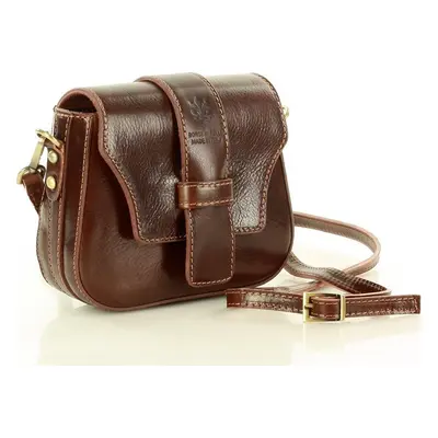 MAZZINI VERONA Hnědá kožená crossbody (L101e)