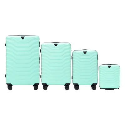 Mintová 4dílná PEAFOWL PEA01, Set of 4 suitcases (L,M,S,XXS) Wings, Light Green