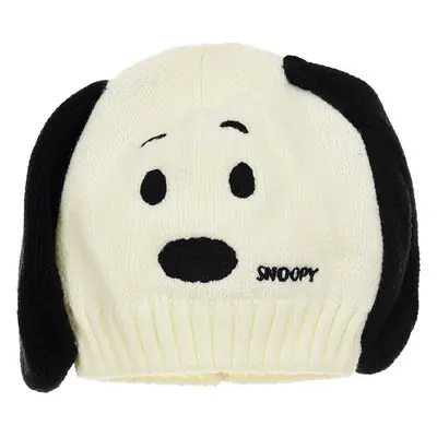 Snoopy zimní čepice s ouškama bílá