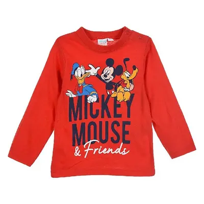 ČERVENÉ TRIČKO MICKEY MOUSE DISNEY S DLOUHÝM RUKÁVEM