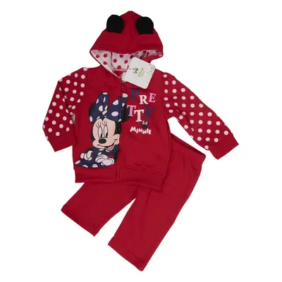 Minnie Mouse dívčí červená souprava s puntíky