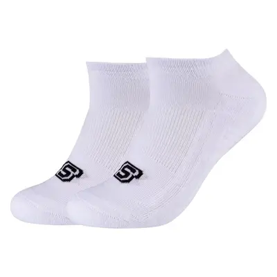 Bílé dámské ponožky Skechers 2PPK Basic Cushioned Sneaker Socks SK43024-1000