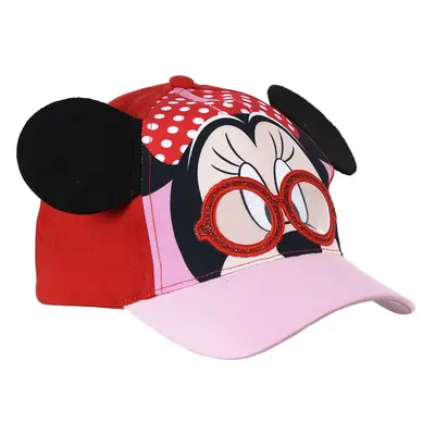 Minnie Mouse dívčí červeno/růžová kšiltovka 3D