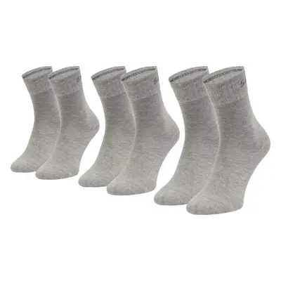 ŠEDÉ PONOŽKY SKECHERS 3PPK MESH VENTILATION SOCKS SK41040-9300