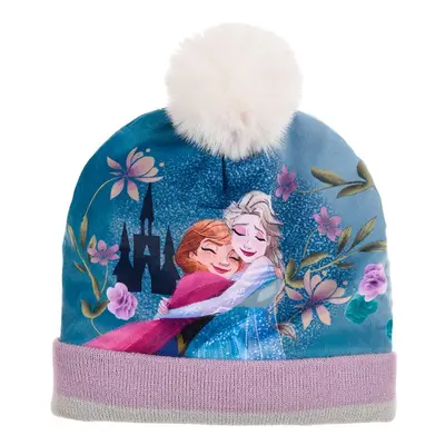 Disney Frozen tmavě modrá čepice s bambulí