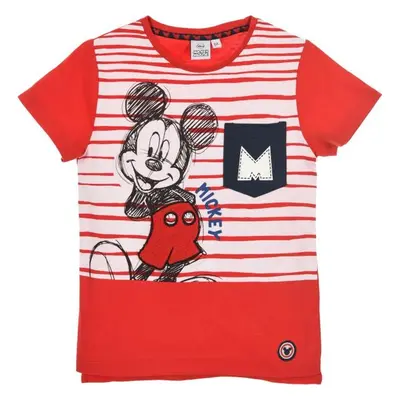 Mickey Mouse chlapecké červené pruhované tričko