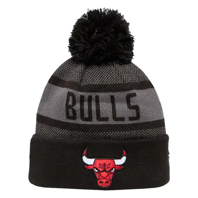 Černo-šedá pánská čepice New Era Jake Cuff Beanie Chicago Bulls Hat 60565217