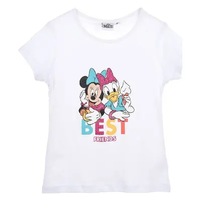 BÍLÉ DÍVČÍ TRIČKO S POTISKEM MINNIE MOUSE DISNEY