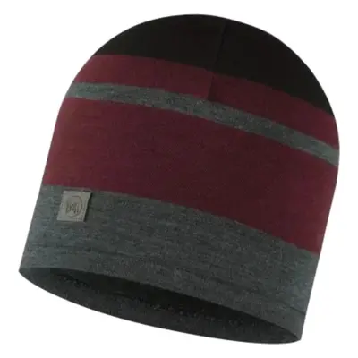 VÍNOVO-ŠEDÁ ČEPICE BUFF MERINO MOVE BEANIE 1302219991000