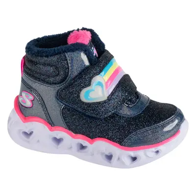 Tmavě modré dívčí svítící boty Skechers Heart Lights - Brilliant Rainbow 302669N-NVPK