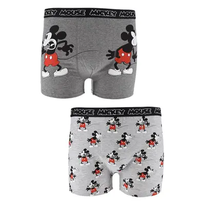 ŠEDÉ PÁNSKÉ BOXERKY MICKEY MOUSE - 2 KS