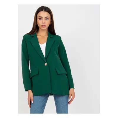 Tmavě zelené elegantní sako -DHJ-MA-15556.22X-dark green