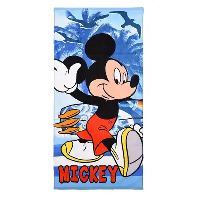 Modrá plážová osuška Mickey Mouse