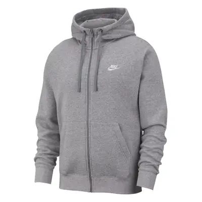 Šedá pánská mikina na zip Nike Sportswear Club Fleece Hoodie BV2645-063