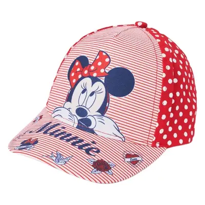 Minnie Mouse červená dívčí kšiltovka s puntíky