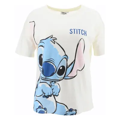 Smetanové dámské tričko krátkým rukávem Stitch