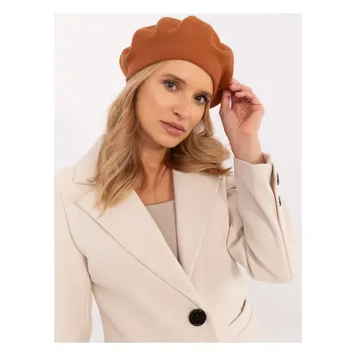 Hnědý dámský stylový baret AT-CZ-231305.91P-brown